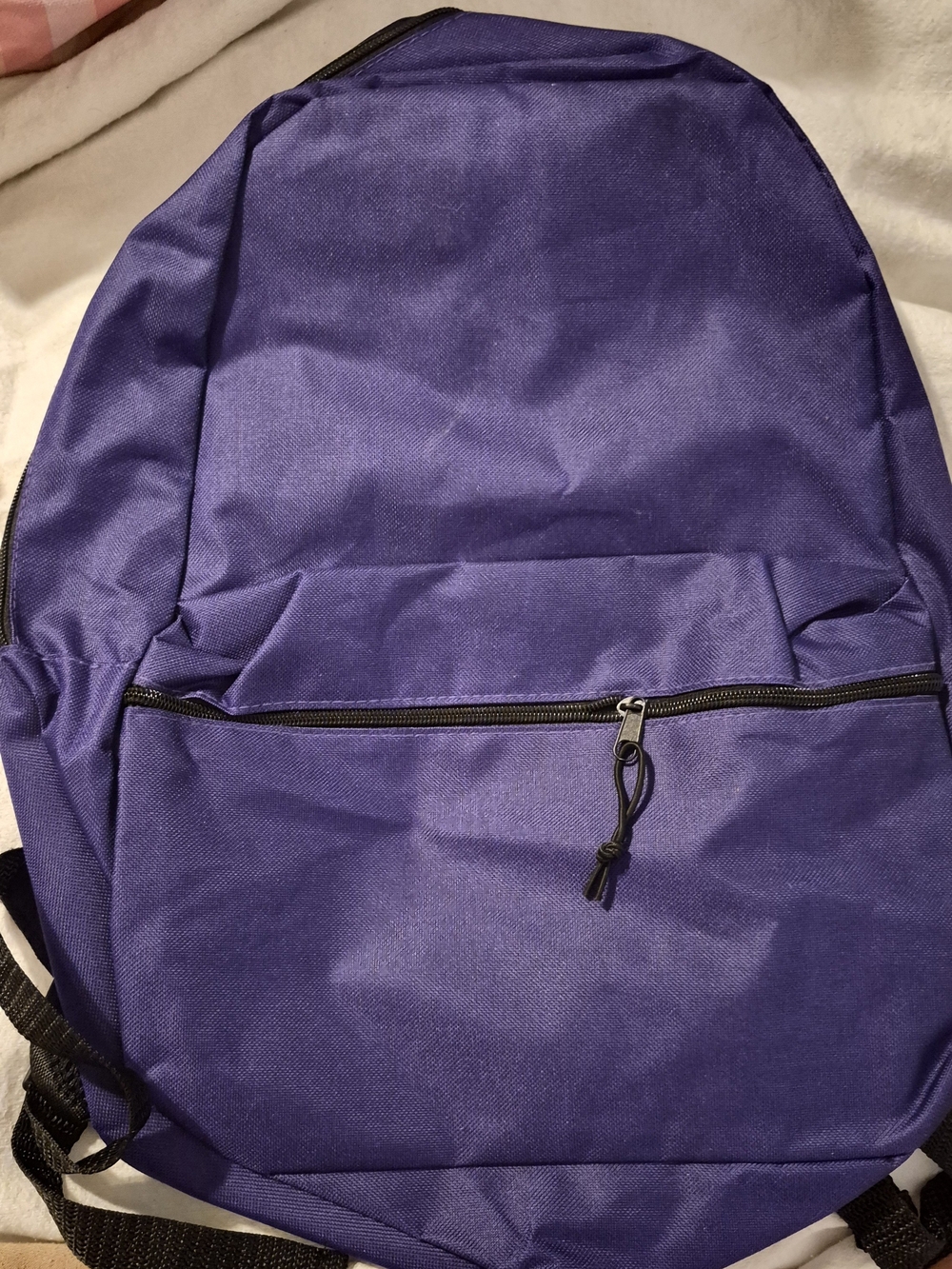 Purple Kids Backpack with Front Zip Pocket - Unbranded